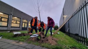 15 bomen aangeplant bij UW op Lage Weide