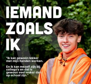 Eén van de posters van de campagne genaamd Iemand zoals ik. Deze poster is van Diego