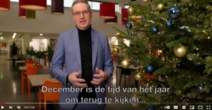 Eindejaarsfilmpje UW-directeur Gertjan Stoker: “Trots op de UW-medewerkers”